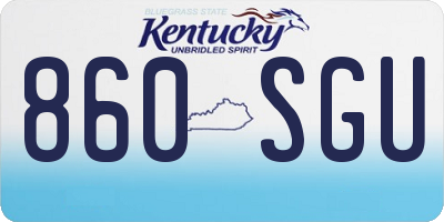 KY license plate 860SGU