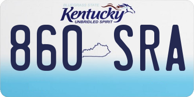 KY license plate 860SRA