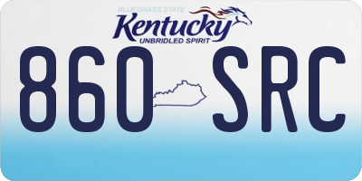 KY license plate 860SRC