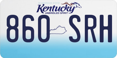 KY license plate 860SRH