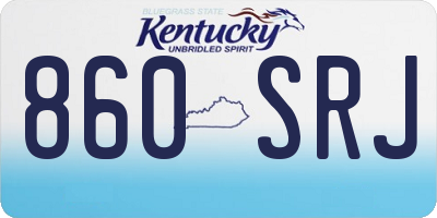 KY license plate 860SRJ