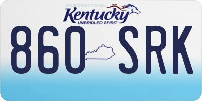KY license plate 860SRK