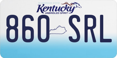 KY license plate 860SRL