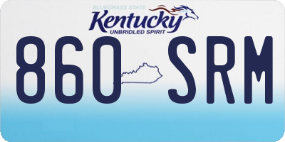 KY license plate 860SRM