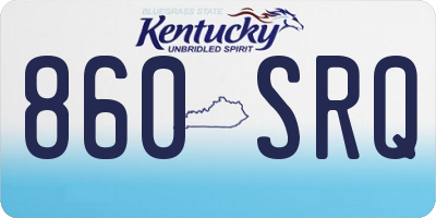 KY license plate 860SRQ