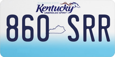KY license plate 860SRR