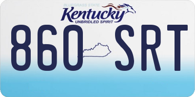 KY license plate 860SRT