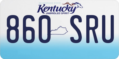 KY license plate 860SRU