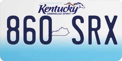 KY license plate 860SRX