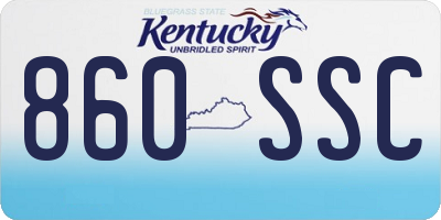KY license plate 860SSC