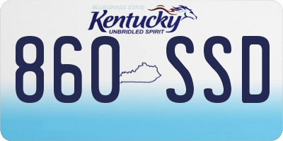 KY license plate 860SSD