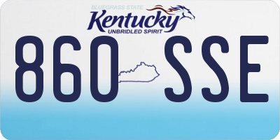 KY license plate 860SSE