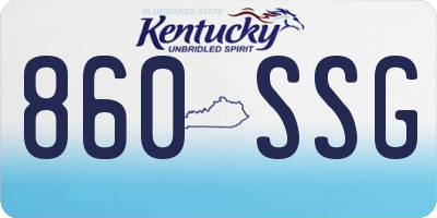 KY license plate 860SSG
