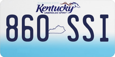 KY license plate 860SSI