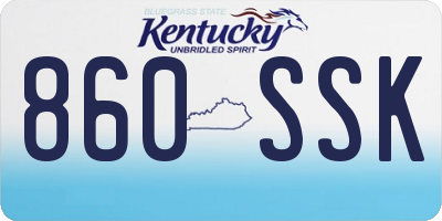 KY license plate 860SSK