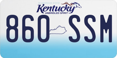 KY license plate 860SSM