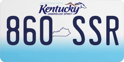KY license plate 860SSR