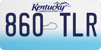 KY license plate 860TLR