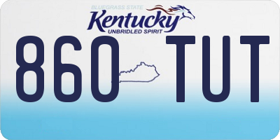 KY license plate 860TUT
