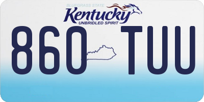 KY license plate 860TUU
