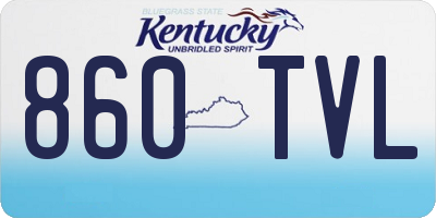 KY license plate 860TVL
