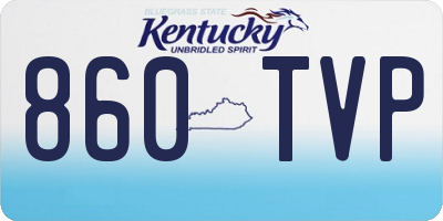 KY license plate 860TVP
