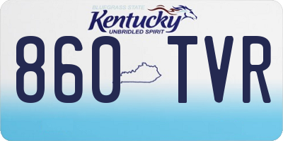 KY license plate 860TVR