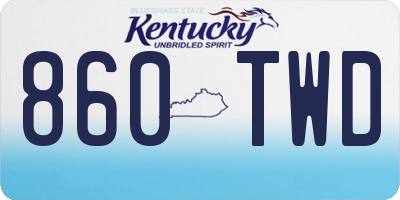 KY license plate 860TWD