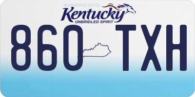 KY license plate 860TXH