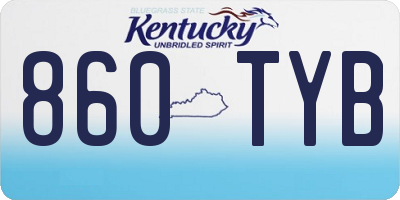 KY license plate 860TYB