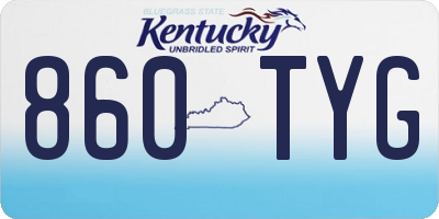 KY license plate 860TYG