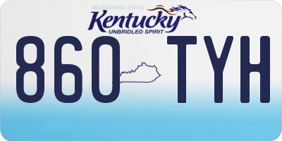 KY license plate 860TYH