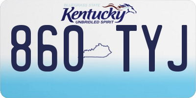 KY license plate 860TYJ