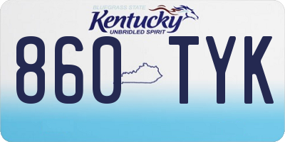 KY license plate 860TYK
