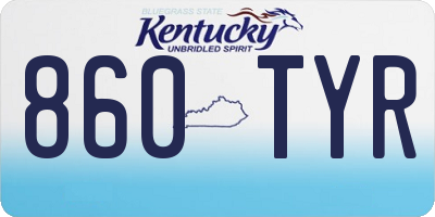 KY license plate 860TYR