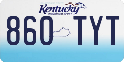 KY license plate 860TYT