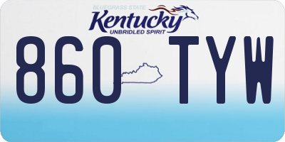 KY license plate 860TYW