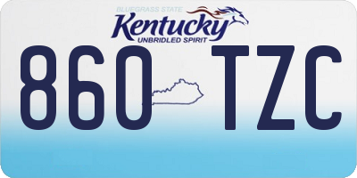KY license plate 860TZC