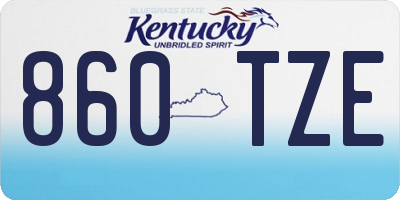 KY license plate 860TZE