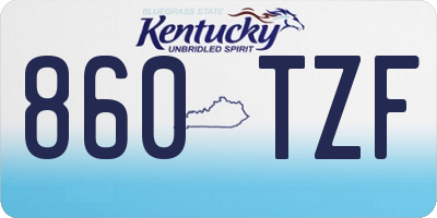 KY license plate 860TZF
