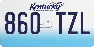 KY license plate 860TZL