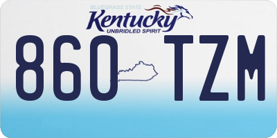 KY license plate 860TZM
