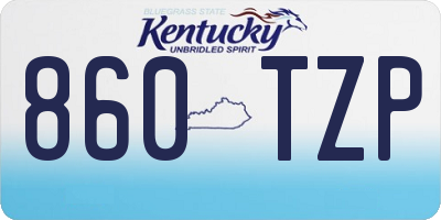 KY license plate 860TZP