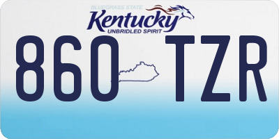 KY license plate 860TZR