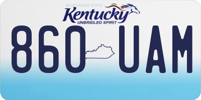 KY license plate 860UAM