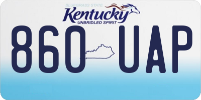 KY license plate 860UAP