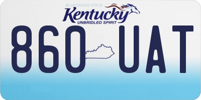 KY license plate 860UAT