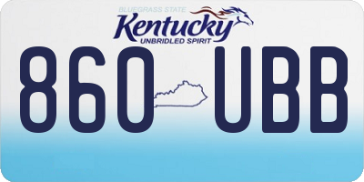 KY license plate 860UBB