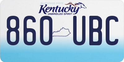 KY license plate 860UBC