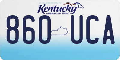 KY license plate 860UCA